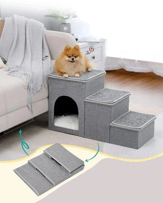 Dog Steps for Bed with Foldable Design | Portable Pet Stairs for Easy Access 3