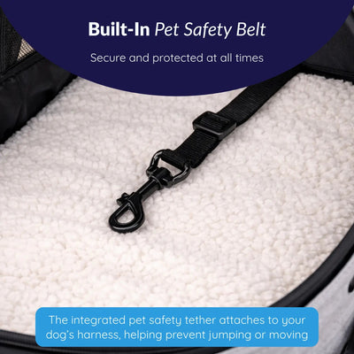 Dog Stroller with Adjustable Canopy and Storage Basket for Small to Medium Dogs 3