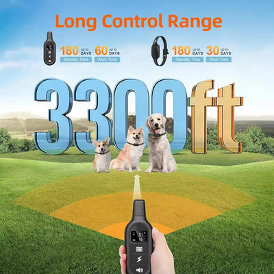 Dog Training Collar with Remote Control and Waterproof Design for Dogs 4–120 lbs-Training Collars-Levereau-PD 521 with TPU Collar-Levereau