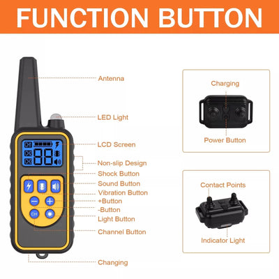 Dog Training Collars with Remote Control | Waterproof and Adjustable for All Breeds-Training Collars-Levereau-Levereau