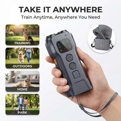 Dog Training Device with Ultrasonic Sound & LED Light (15-30 kHz) | for Effective Bark Control-Training & Behavior Aids-Levereau-Levereau