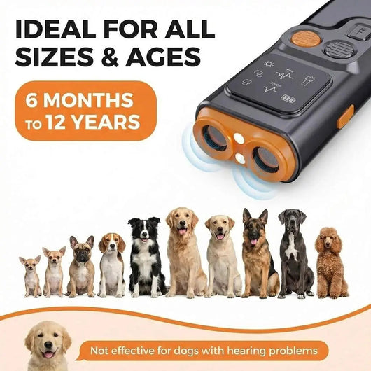 Dog Training Device with Ultrasonic Sound & LED Light (20-30 kHz)-Training & Behavior Aids-Levereau-Levereau