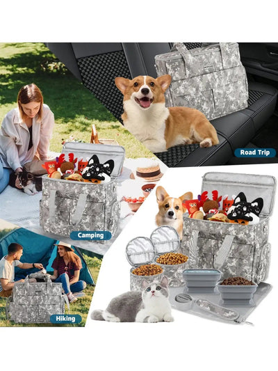 Dog Travel Set with Tote Bag and Collapsible Bowls for Easy Adventures 5