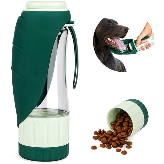 Dog Water Bottle Dispenser with Dual Function for Travel and Outdoor Activities 0