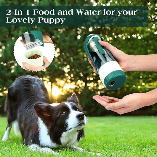Dog Water Bottle Dispenser with Dual Function for Travel and Outdoor Activities 2