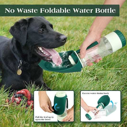 Dog Water Bottle Dispenser with Dual Function for Travel and Outdoor Activities 4