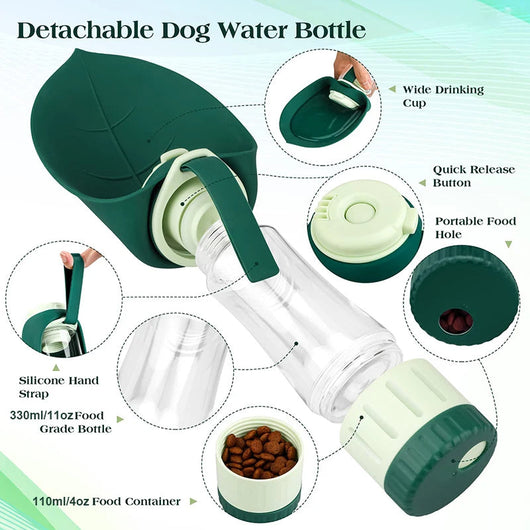 Dog Water Bottle Dispenser with Dual Function for Travel and Outdoor Activities 5