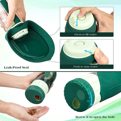Dog Water Bottle Dispenser with Dual Function for Travel and Outdoor Activities 6
