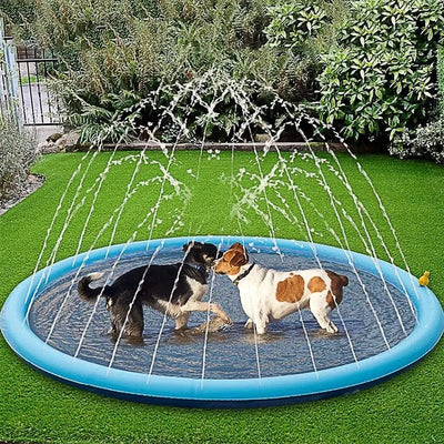 Dog Water Fountain with Interactive Spray | for Outdoor Play and Hydration 1