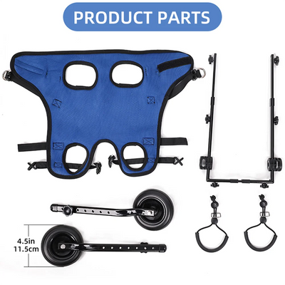 Dog Wheelchair for Back Legs Support and Rehabilitation Aid for Dogs and Cats — Adjustable, Lightweight Design-Mobility Aids-Levereau-XS-Levereau