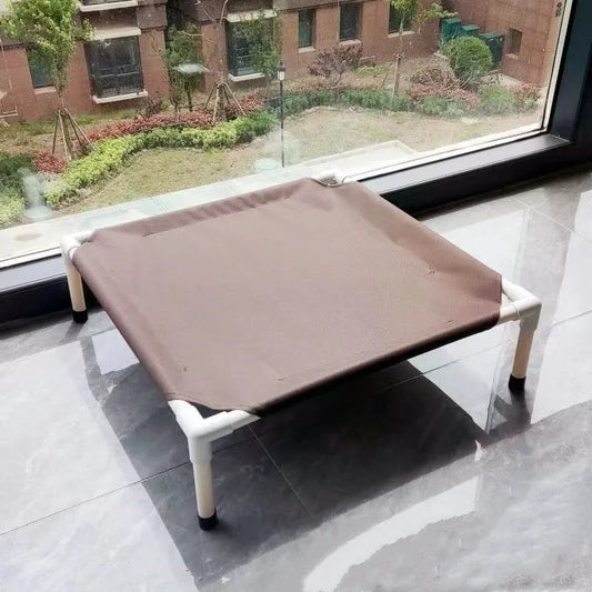 Elevated Dog Bed with Removable Washable Cover for Outdoor Use - Portable Design for Dogs Up to 80 lbs 0