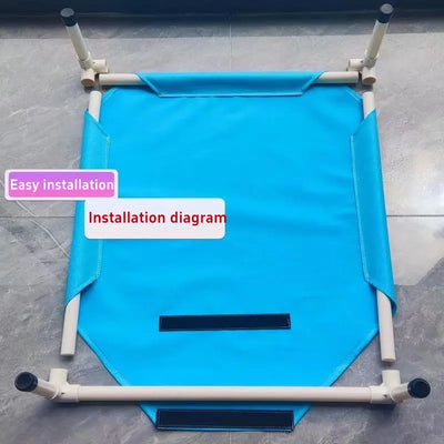 Elevated Dog Bed with Removable Washable Cover for Outdoor Use - Portable Design for Dogs Up to 80 lbs 4