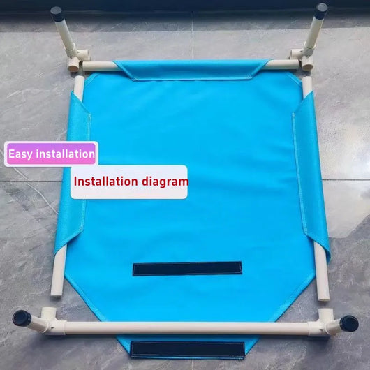 Elevated Dog Bed with Removable Washable Cover for Outdoor Use - Portable Design for Dogs Up to 80 lbs 4