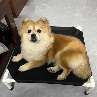 Elevated Dog Bed with Removable Washable Cover for Outdoor Use - Portable Design for Dogs Up to 80 lbs 5