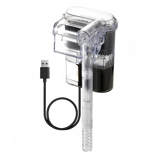 Fish Tank Filter with USB Power and Compact Design for Aquariums up to 30cm 6
