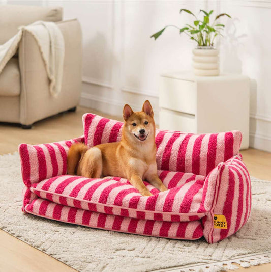 FurNest | Faux Lambswool Dog Bed Sofa with Double Layer Comfort for Small to Large Dogs 0