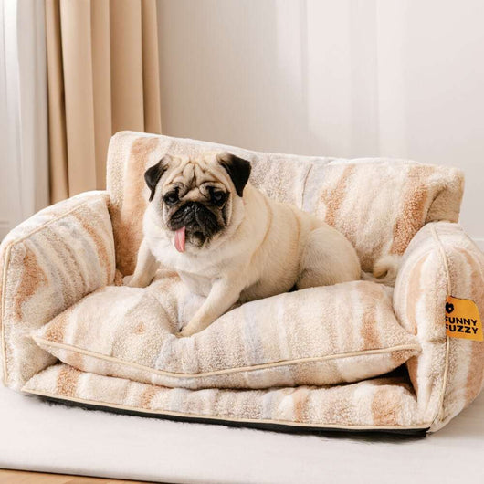 FurNest | Faux Lambswool Dog Bed Sofa with Double Layer Comfort for Small to Large Dogs 10