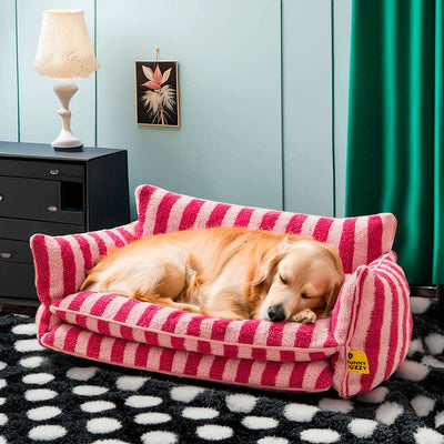 FurNest | Faux Lambswool Dog Bed Sofa with Double Layer Comfort for Small to Large Dogs 3