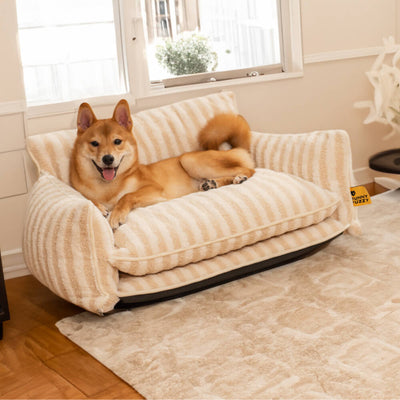 FurNest | Faux Lambswool Dog Bed Sofa with Double Layer Comfort for Small to Large Dogs 5