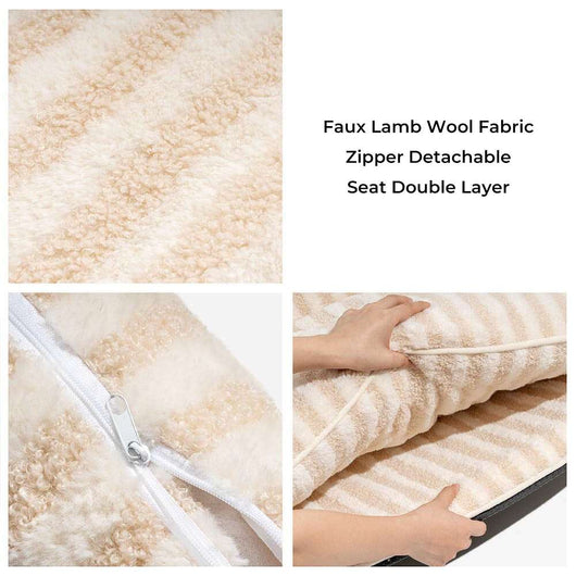 FurNest | Faux Lambswool Dog Bed Sofa with Double Layer Comfort for Small to Large Dogs 7
