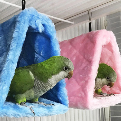 Hanging Parrot Hammock with Winter Warmth for Parrots and Parrotlets 0
