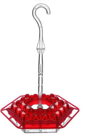 Hummingbird Feeder with Ant-Proof System and Bee-Resistant Hex Design for Outdoor Use