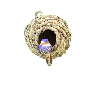 Hummingbird House with Natural Reed Grass for Outdoor Use - Secure Hanging Nest for Gardens and Balconies