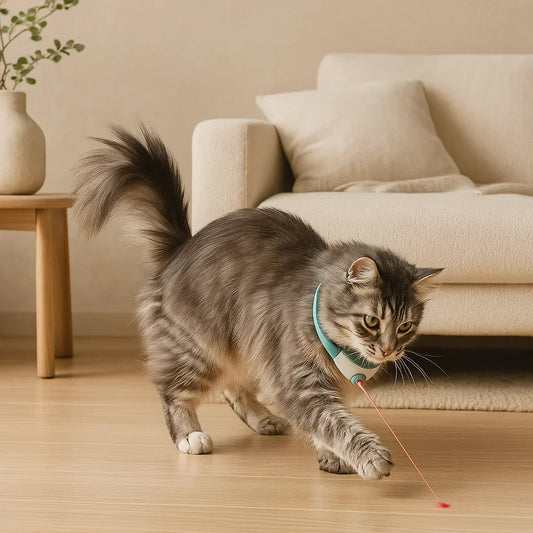 Interactive Cat Laser Collar with Adjustable Fit for Active Indoor Cats 1
