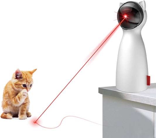 Interactive Cat Laser Toy with Adjustable Speed and Dual Power Supply for Active Cats 0