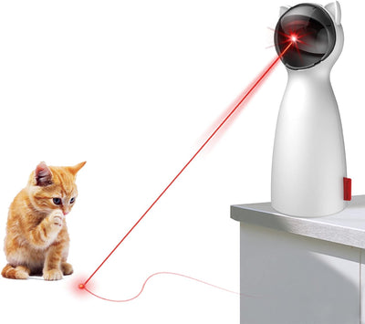 Interactive Cat Laser Toy with Adjustable Speed and Dual Power Supply for Active Cats 0