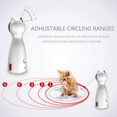 Interactive Cat Laser Toy with Adjustable Speed and Dual Power Supply for Active Cats 2