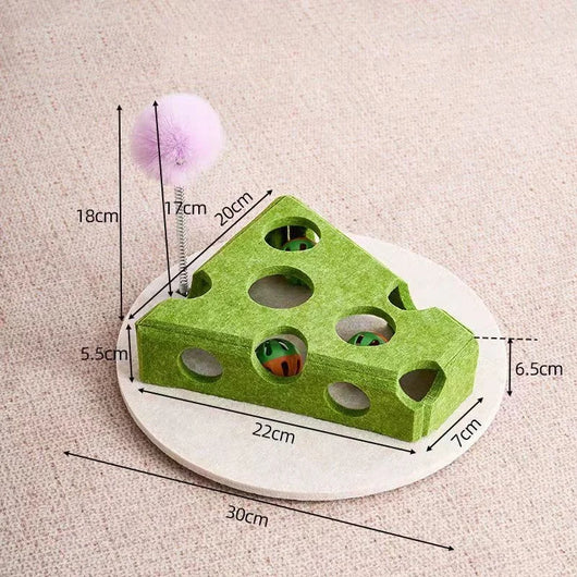 Interactive Cat Toy Puzzle Maze with Bell Ball for Kittens - Soft Felt Design 10