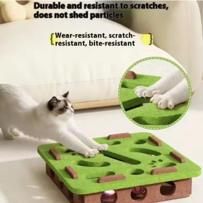 Interactive Cat Toy Puzzle Maze with Bell Ball for Kittens - Soft Felt Design 2