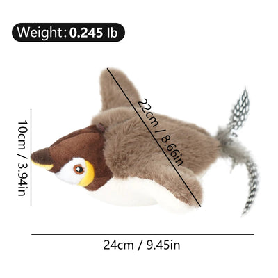 Interactive Cat Toy with Rechargeable Chirping Flapping Bird for Indoor Cats 6