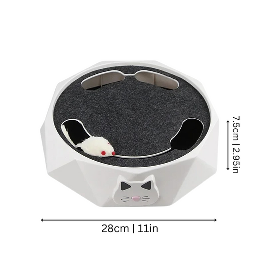 Interactive Cat Toy with Rotating Mouse and Scratch Pad for Indoor Cats 1