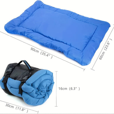 Waterproof Folding Dog Mat for Outdoor Travel and Camping - Compact Design 90x60 cm-Dog Mats-Levereau-Hair Green-Levereau