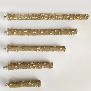 Natural Wood Bird Perch for Parrots - Durable Climbing and Chewing Stick for All Sizes
