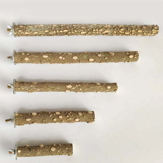 Natural Wood Bird Perch for Parrots - Durable Climbing and Chewing Stick for All Sizes 2