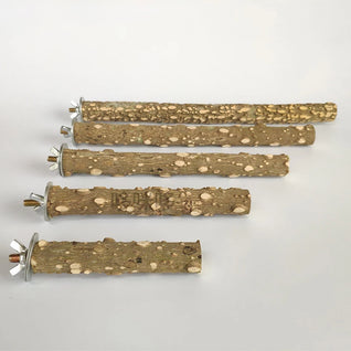 Natural Wood Bird Perch for Parrots - Durable Climbing and Chewing Stick for All Sizes