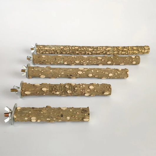 Natural Wood Bird Perch for Parrots - Durable Climbing and Chewing Stick for All Sizes 3