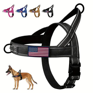 No Pull Dog Harness with Comfort Grip Handle and Reflective Strips for All Breeds