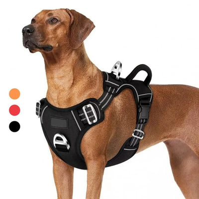 No Pull Dog Harness with Ergonomic Handle for Medium to Large Dogs - Reflective & Adjustable 1