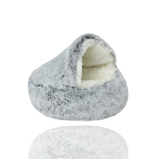 Orthopedic Dog Bed | Plush Cave Design for Small Dogs and Cats up to 25 lbs 0