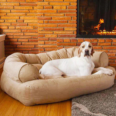 Orthopedic Dog Sofa Bed with Raised Sides for Small to Medium Dogs 0