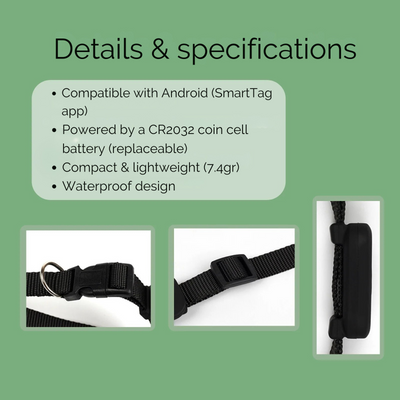 PetTrackPro | Bluetooth Dog and Cat Tracker with Long Battery Life for Small to Medium Pets-Pet Tracking & Monitoring Devices-Levereau-Black-Levereau