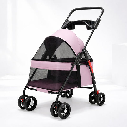 PetVoyage | Foldable Lightweight Dog Stroller with Mesh Panels for Small Dogs and Cats 0