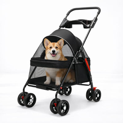 PetVoyage | Foldable Lightweight Dog Stroller with Mesh Panels for Small Dogs and Cats 1