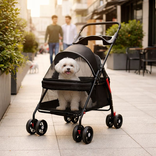 PetVoyage | Foldable Lightweight Dog Stroller with Mesh Panels for Small Dogs and Cats 2