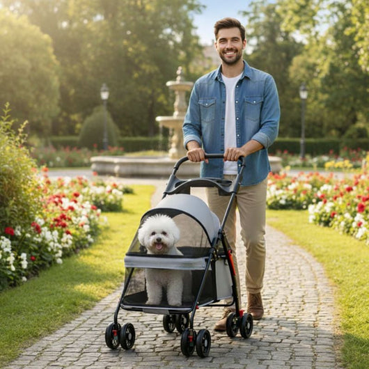 PetVoyage | Foldable Lightweight Dog Stroller with Mesh Panels for Small Dogs and Cats 5