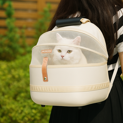 Pet Carrier Backpack with 90° Open Design and Breathable Mesh for Small Dogs and Cats 1